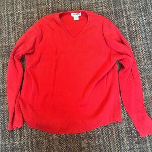 Red V-Neck Sweater